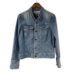 Tommy Hilfiger Light Weight Jean Jacket Denim Snap Close Trucker Y2K Medium